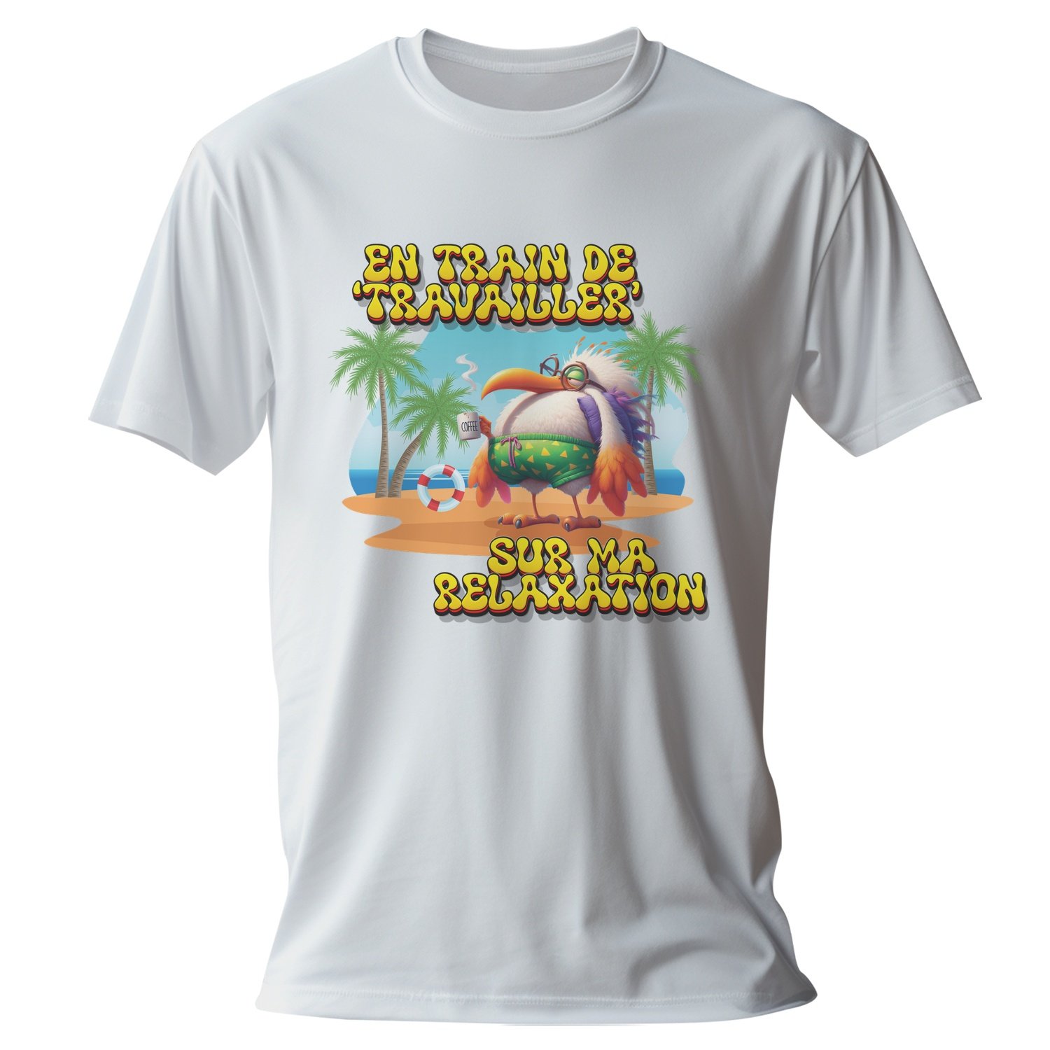 T-shirt tropical bird relaxation