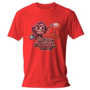 Graphic Tee with Playful Monkey Design