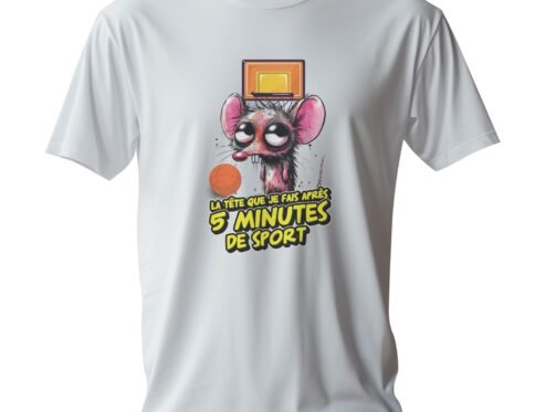 Graphic Tee with Sporty Mouse Design