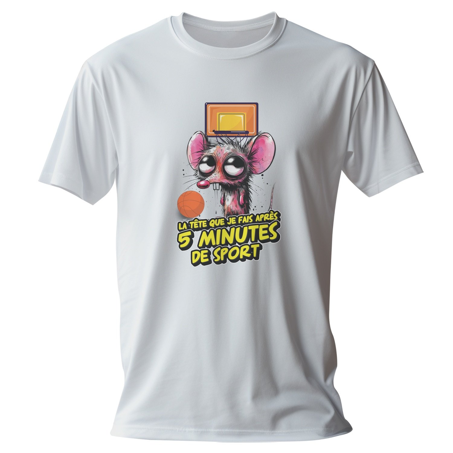 Graphic Tee with Sporty Mouse Design