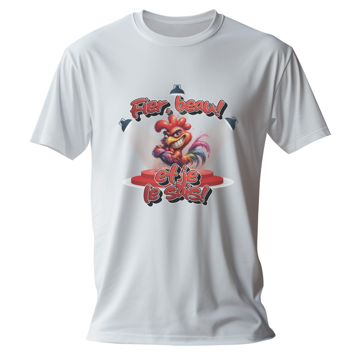 Graphic T-Shirt with Rooster Design